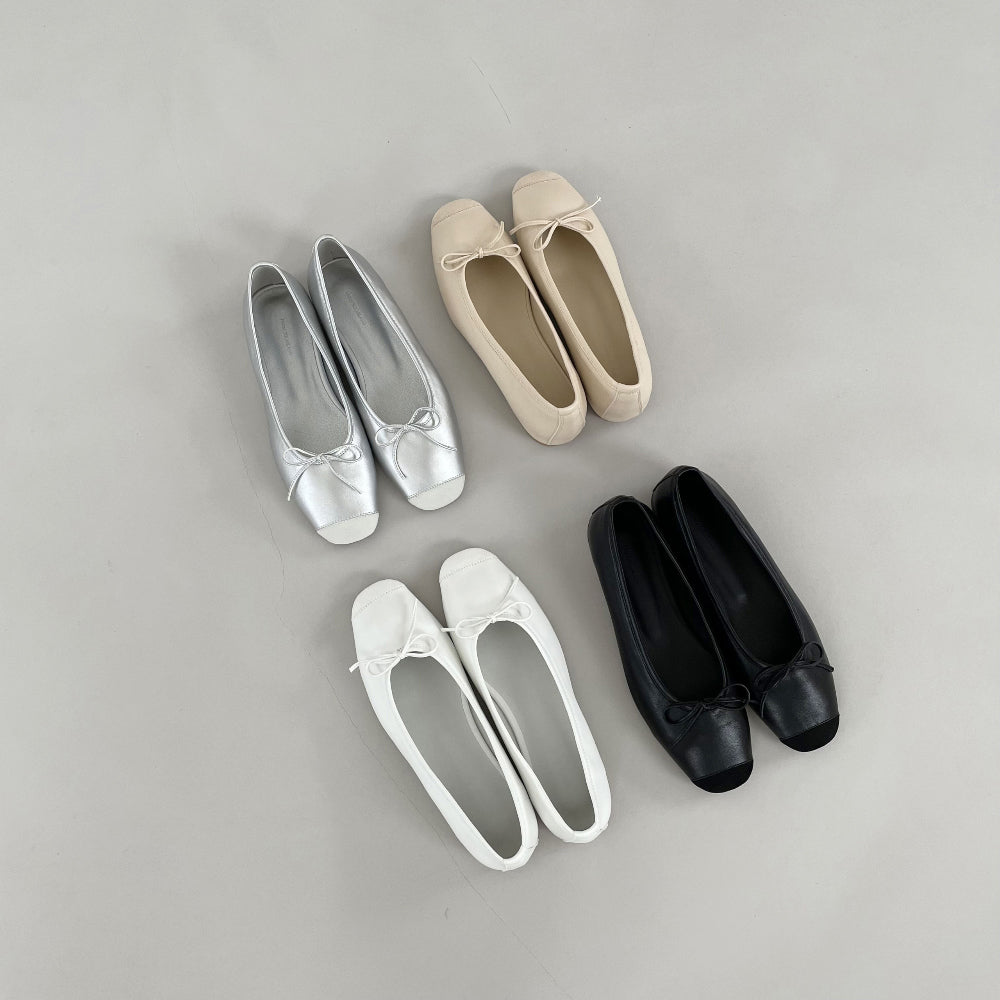 Square suede combi flat-3col