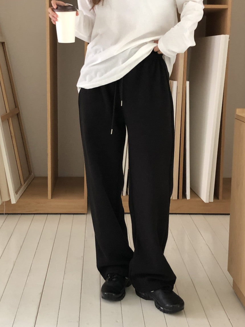 Soft string gimo training pants-4col