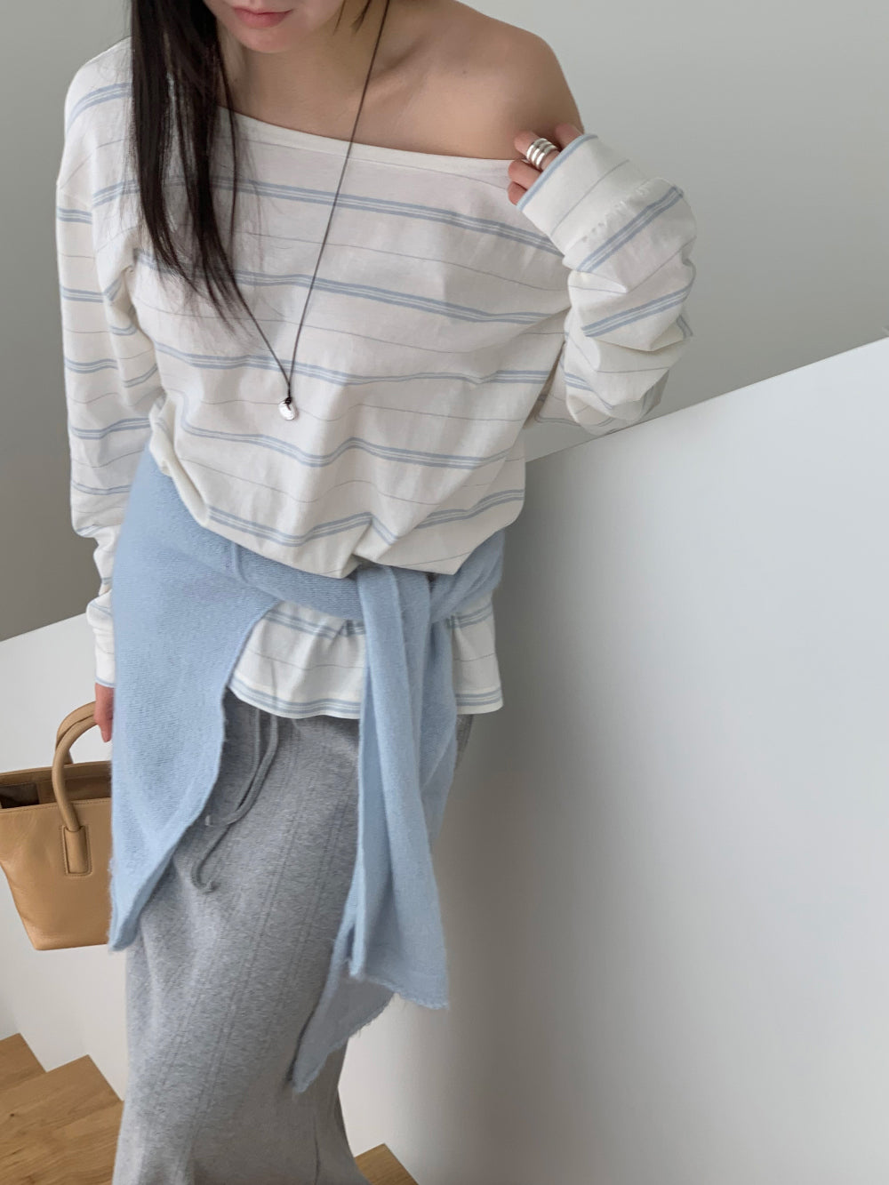 Celine off shoulder T-4col