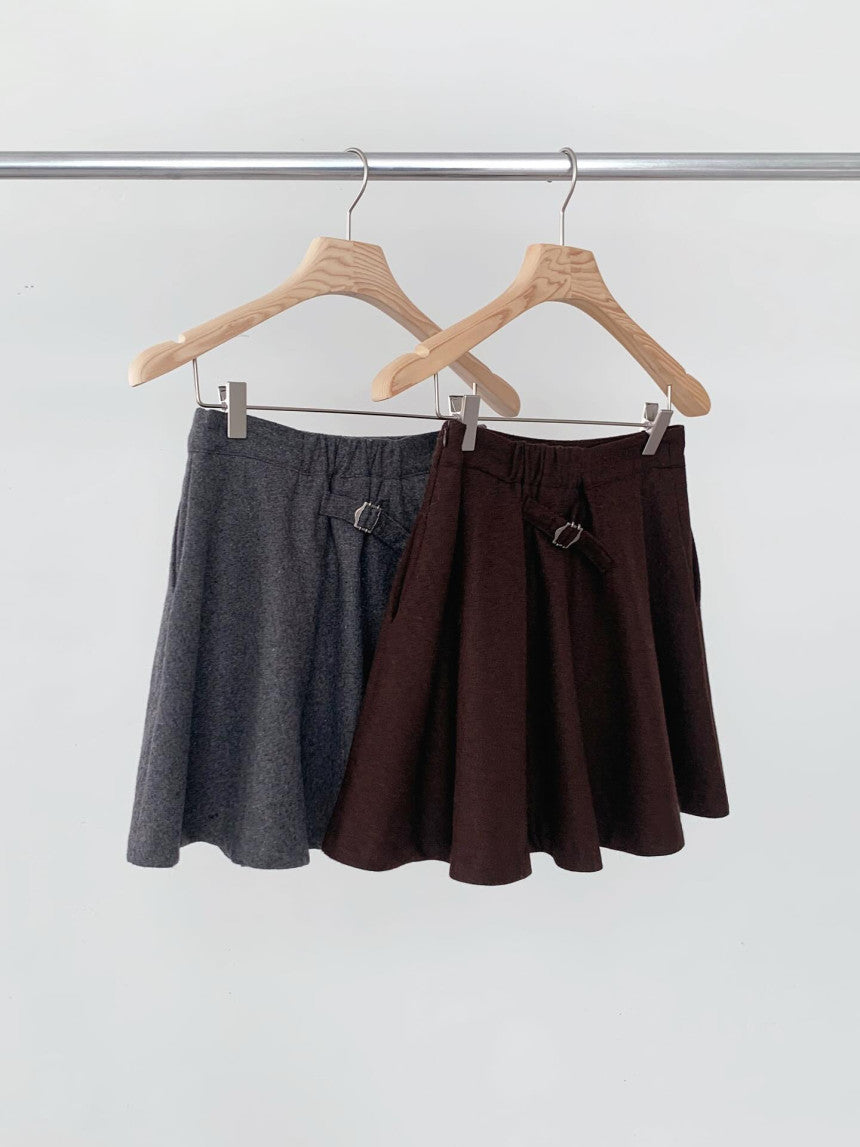 liter kelly wool boucle skirt-2col