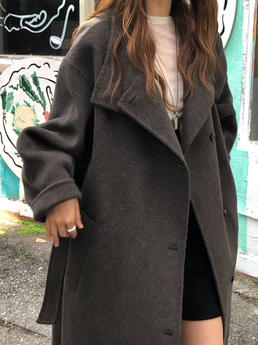 Noel high neck handmade coat-2col
