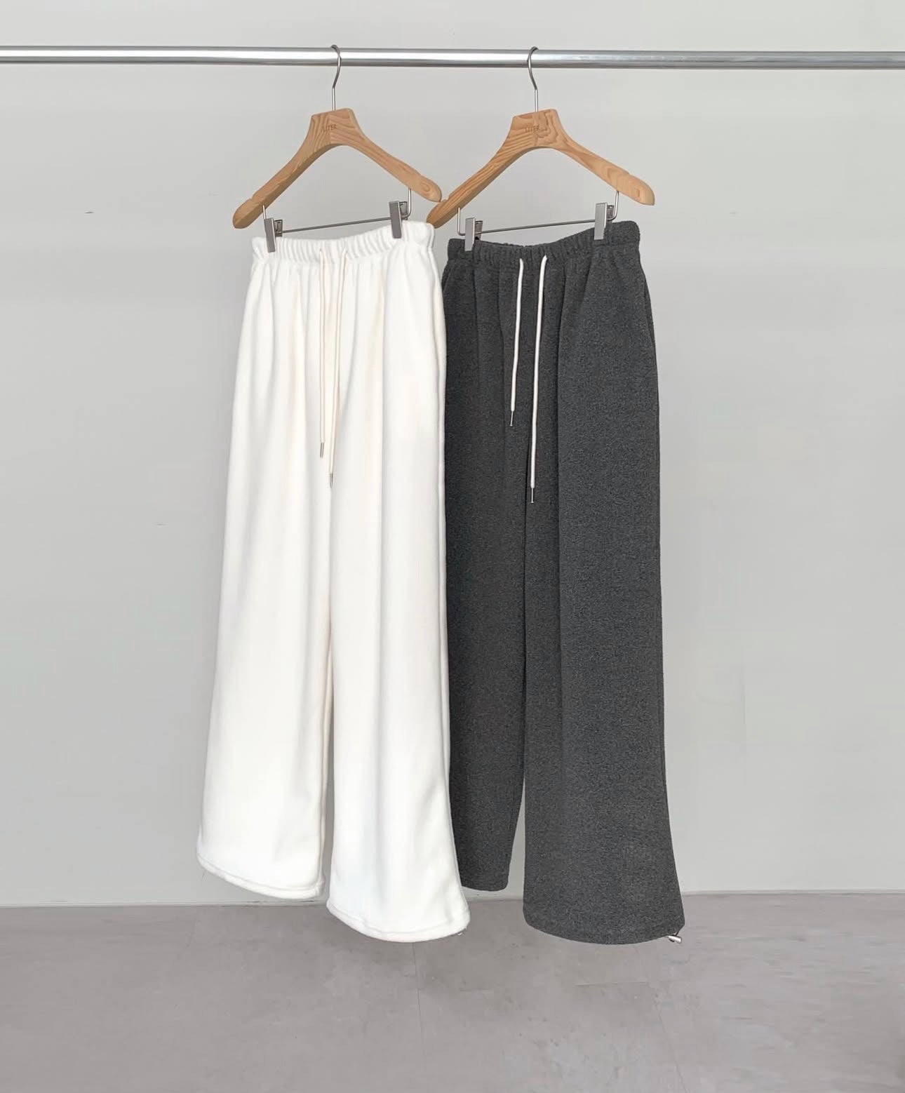 liter snow 2way fleece straight pants-2col