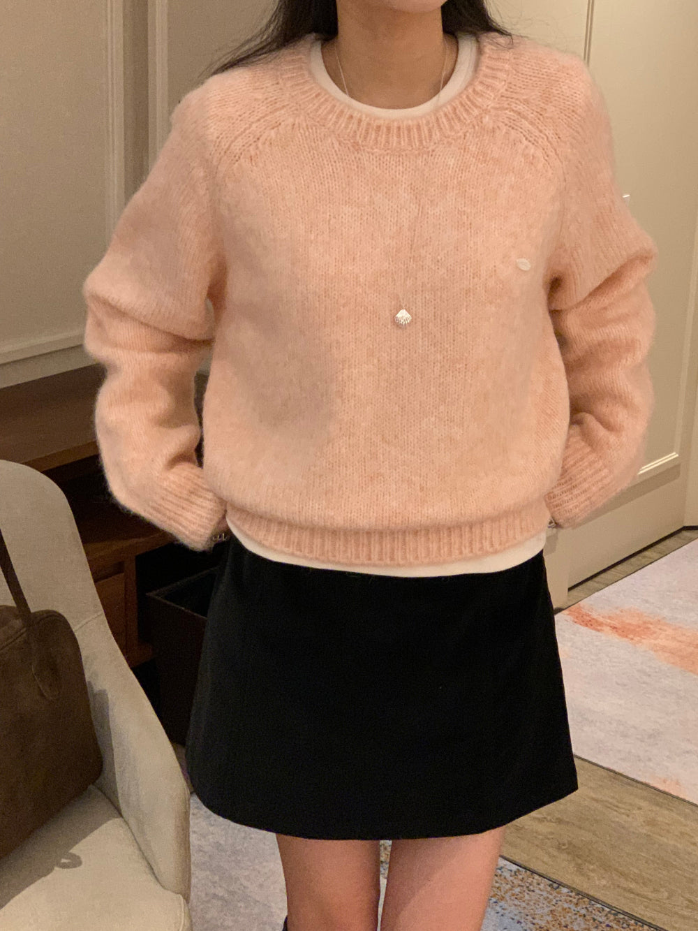 gimo suede lining skirt-2col