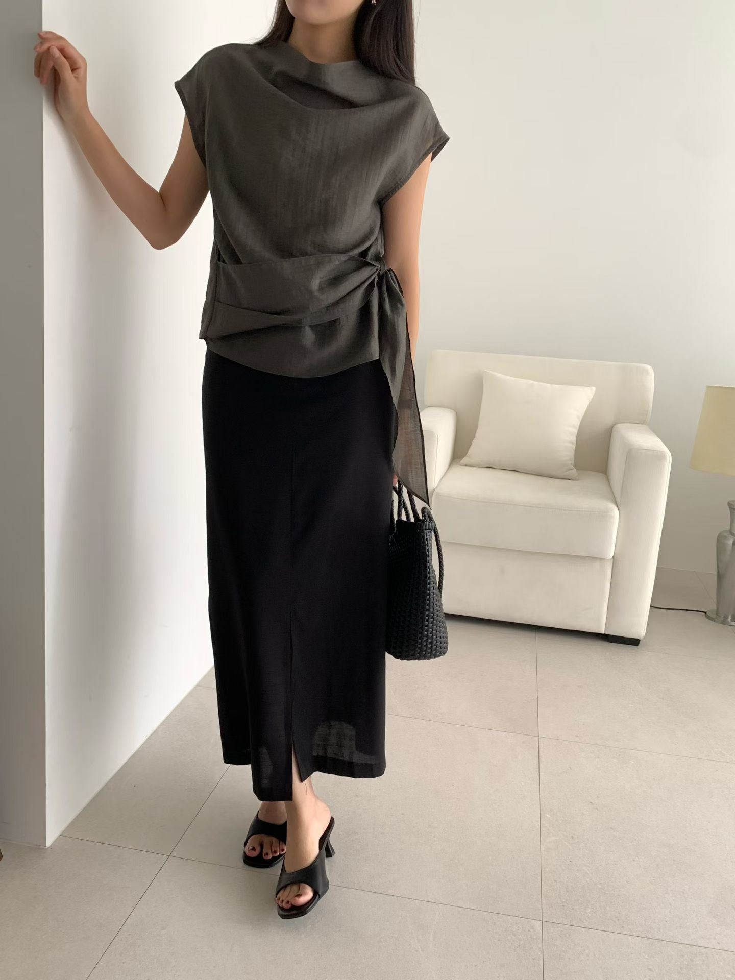 Evel wrap blouse-2col