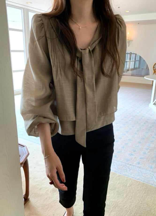 rose tie blouse-4col