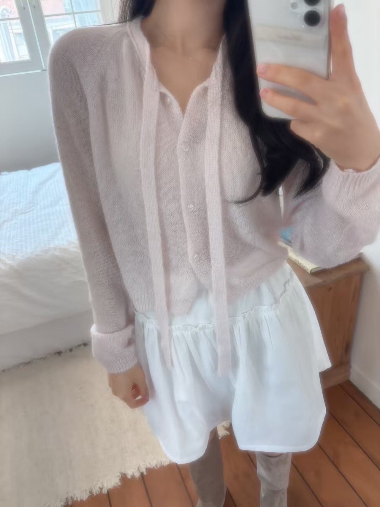 mamel alpaca tie cardigan-2col