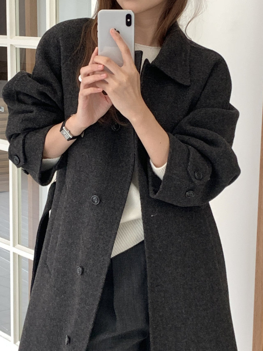 Serin shetland hadmade coat-2col