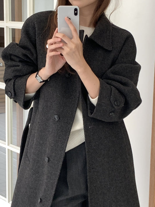 Serin shetland hadmade coat-2col