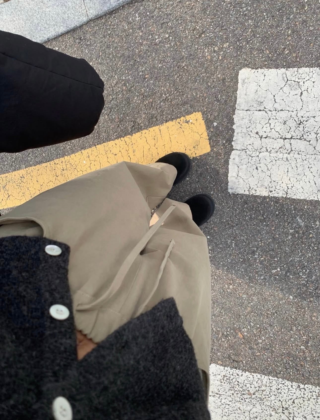 liter dover peach gimo bandding pants-2col