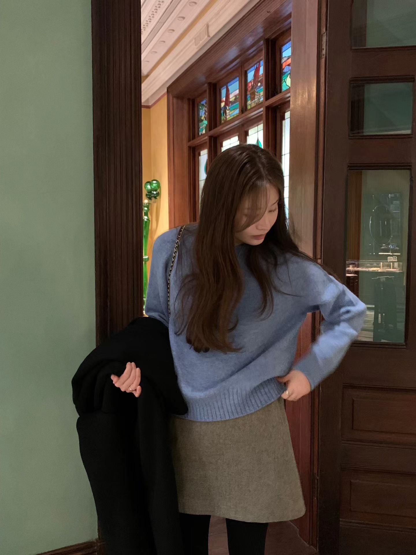 Ounce heather shirtland wool knit-4col