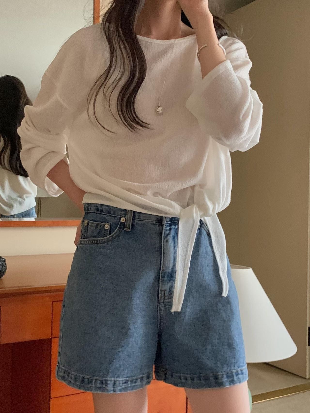 linen bow T-3col