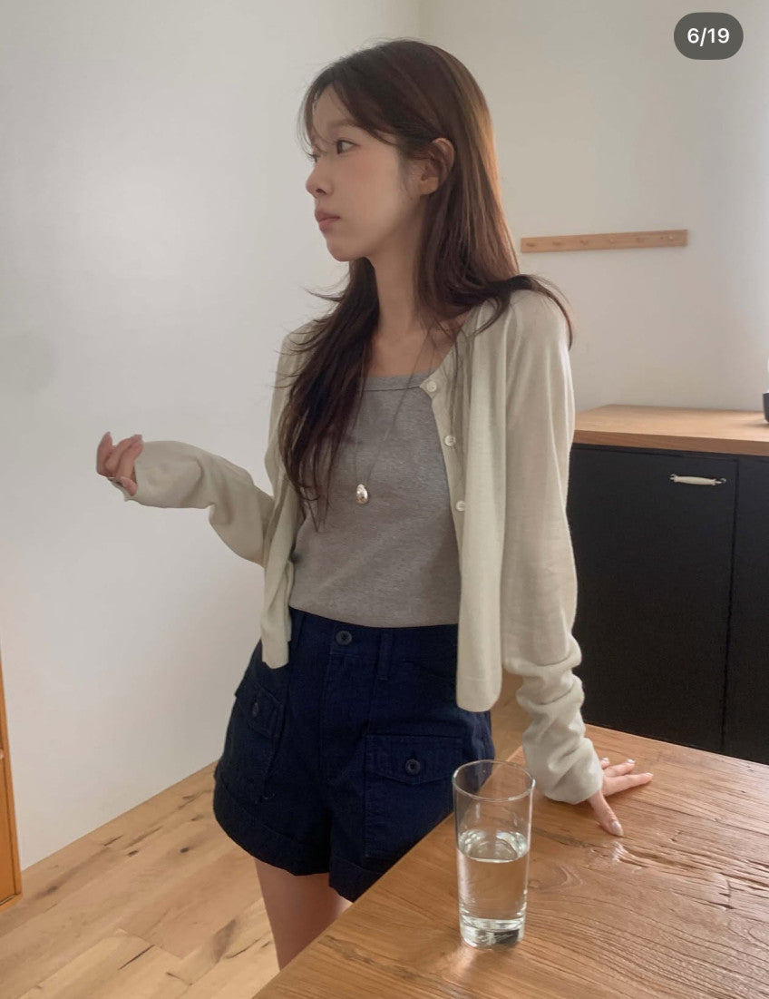 rari linen cardigan-4col
