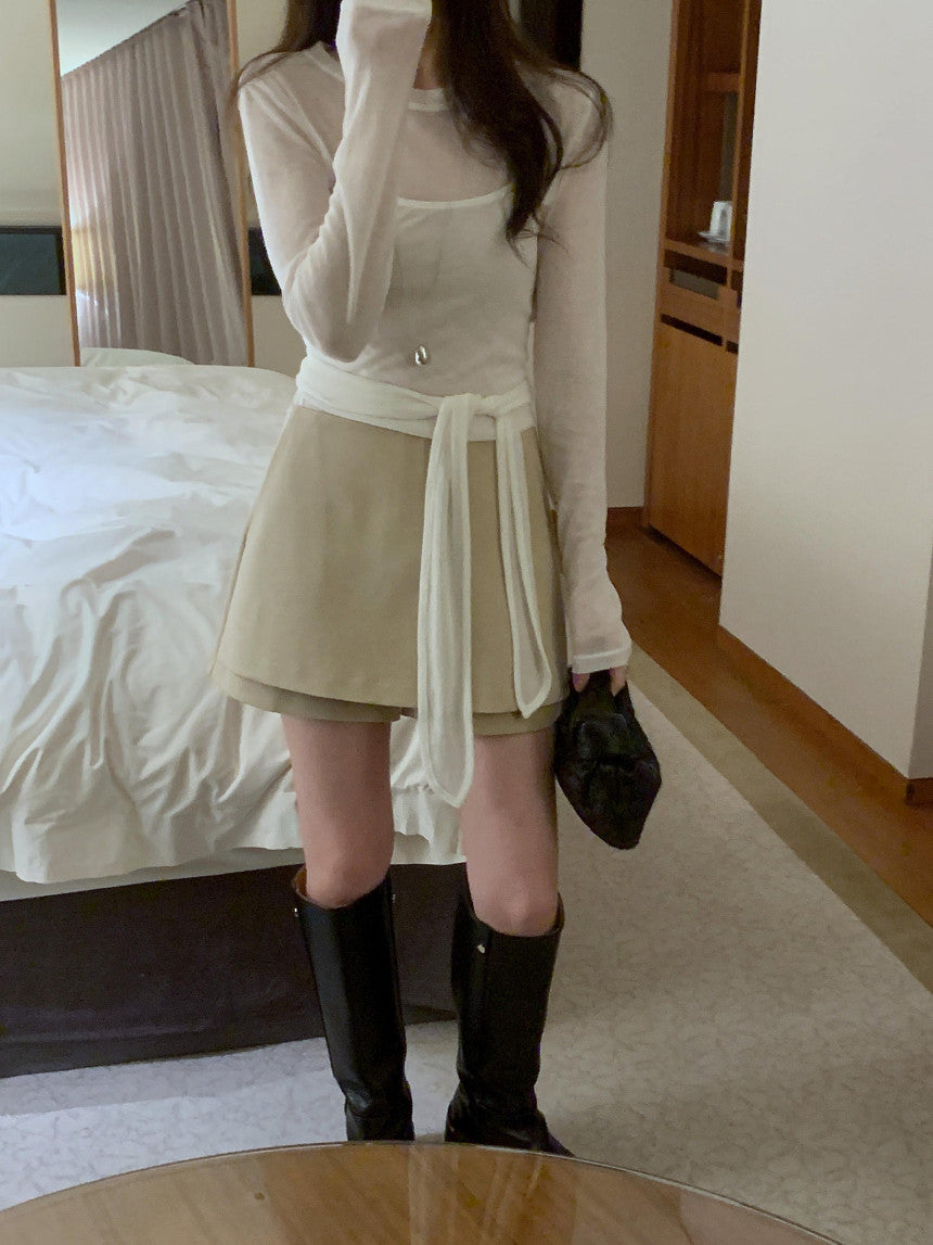 Curi skirt pants-2col