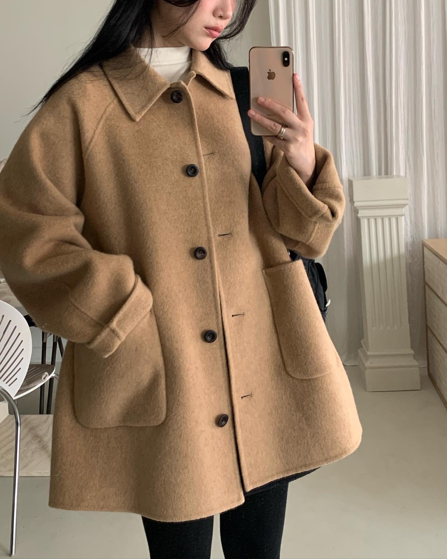 Joje cashmere hull coat-3col