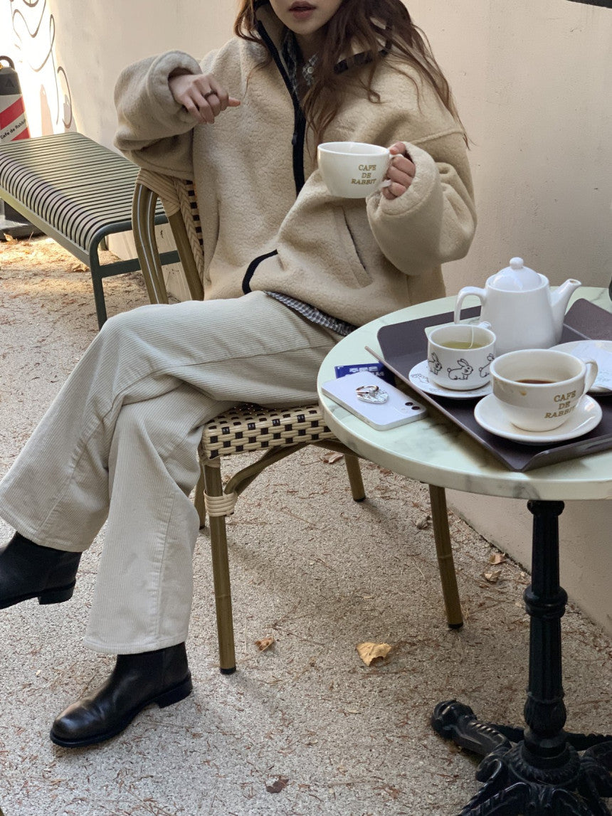 Cris fine wool dumble zip up jumper-3col