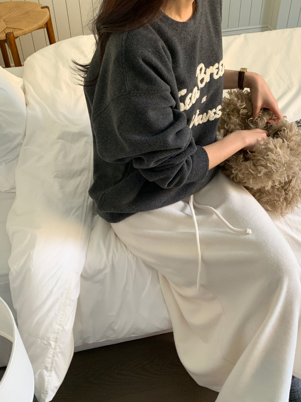 wool maxi skirt-3col