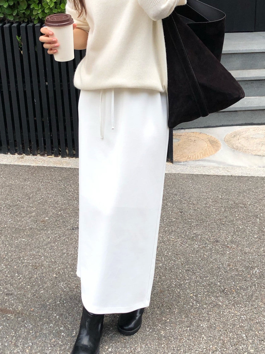Ove string long skirt-2col
