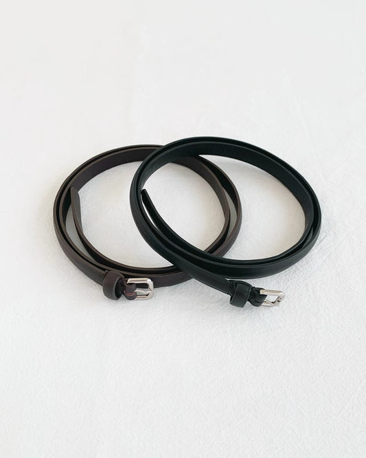 Ounce claire leather belt-2col