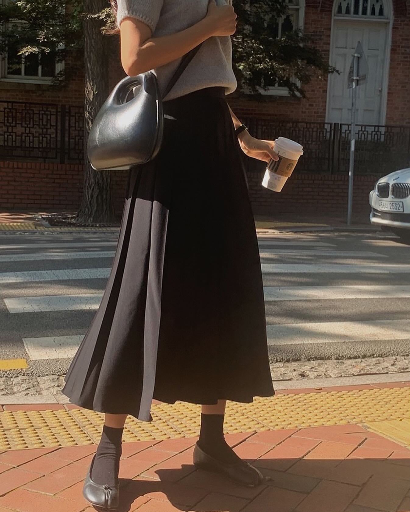 liter kkamiyu pleats skirt-2col