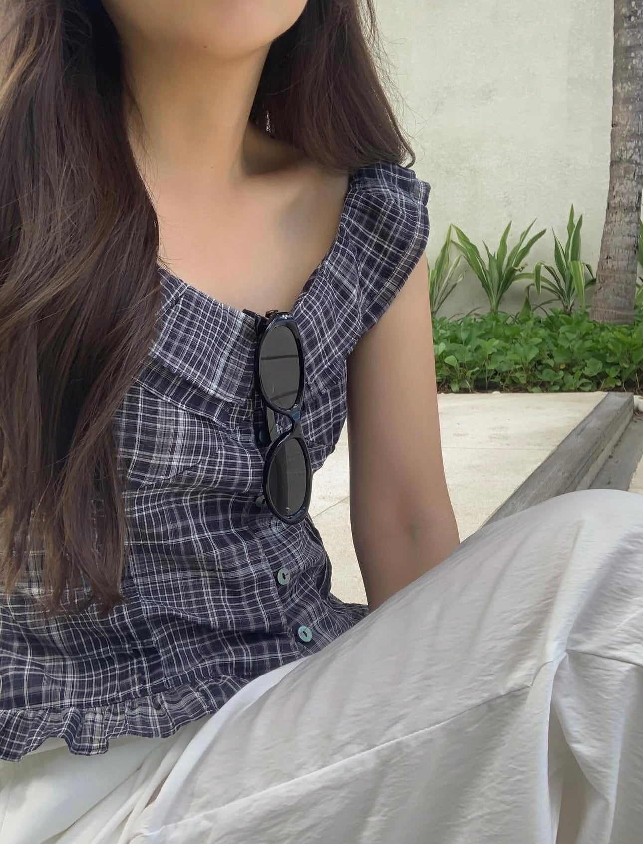 liter sweetie frill blouse-2col