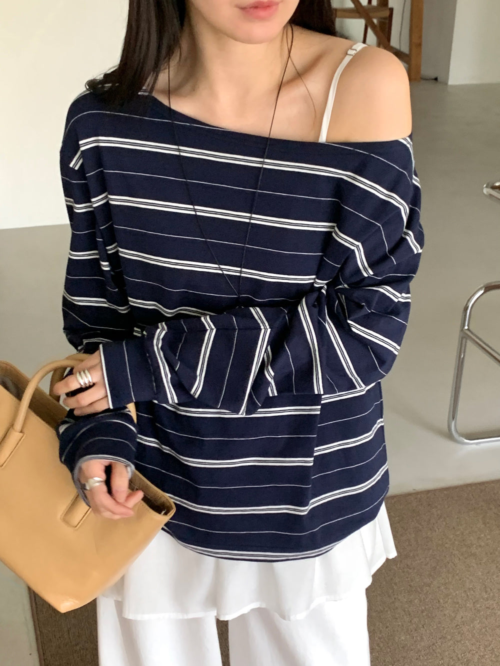 Celine off shoulder T-4col
