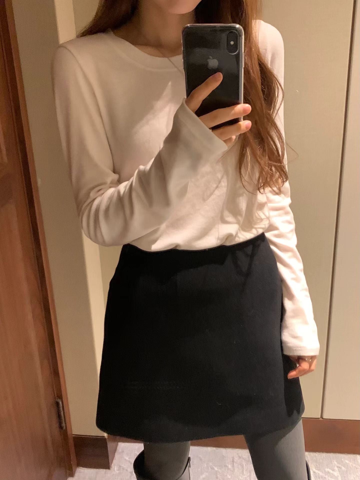 Ounce wool mini skirt-3col