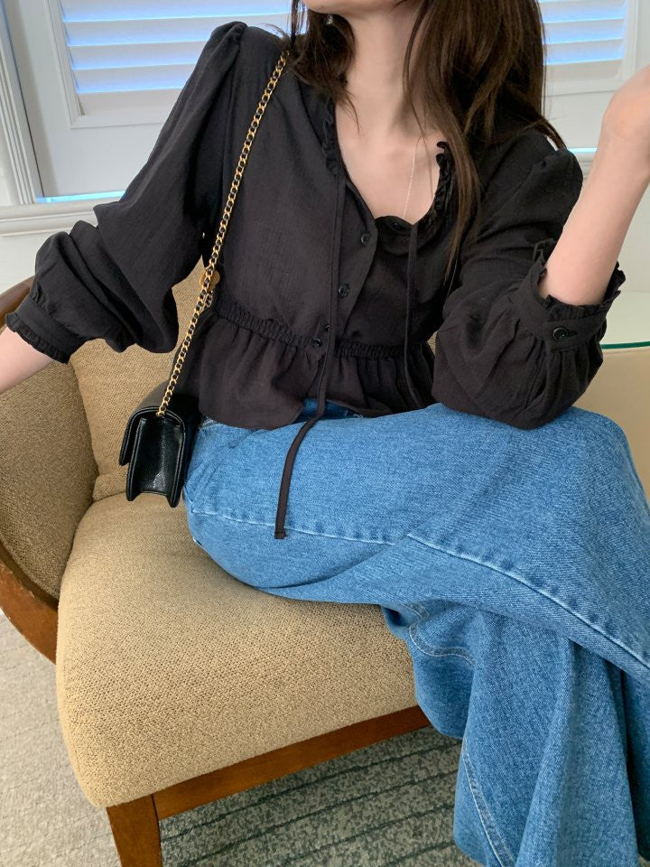 ivory即納 coco smok blouse-2col