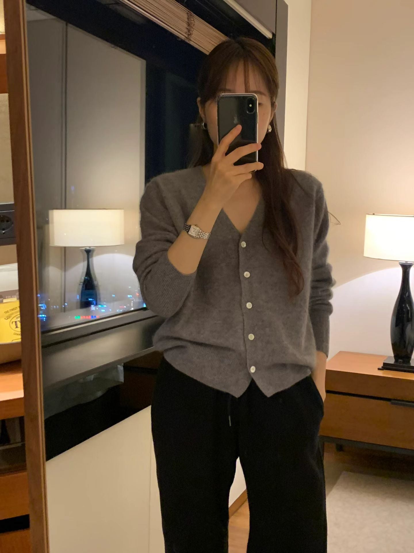 Ounce cash brush cardigan-4col