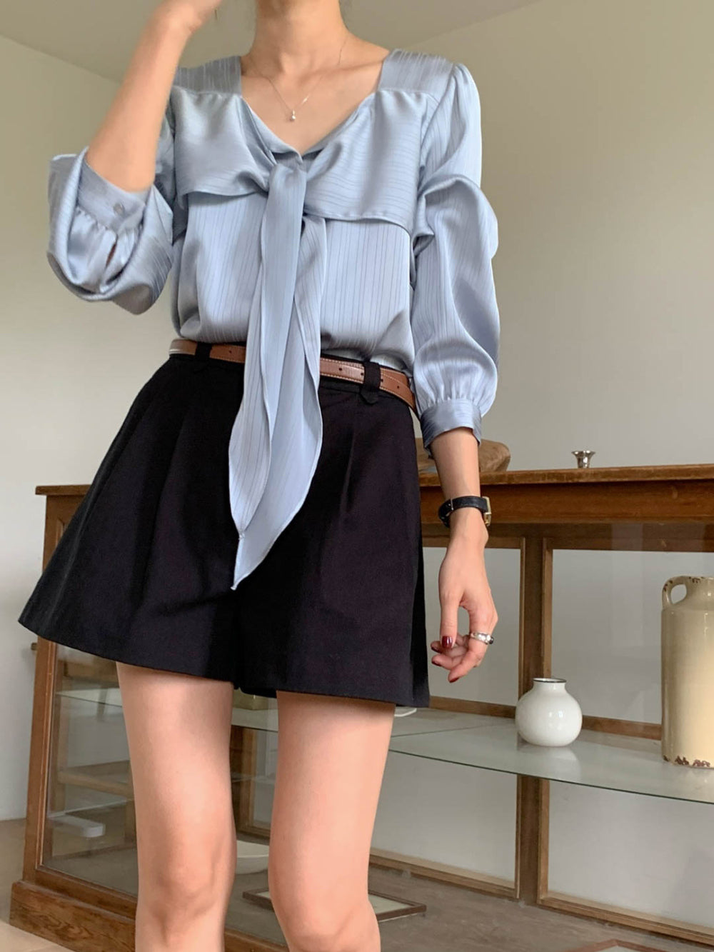 black即納 siri blouse-3col