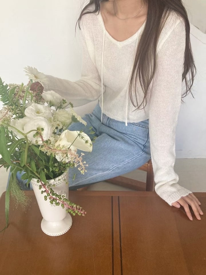 Mohair strap knit-2col