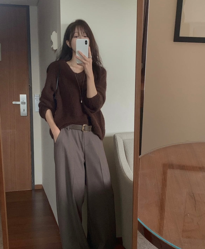 Match wool slacks-2col/ショート丈あり