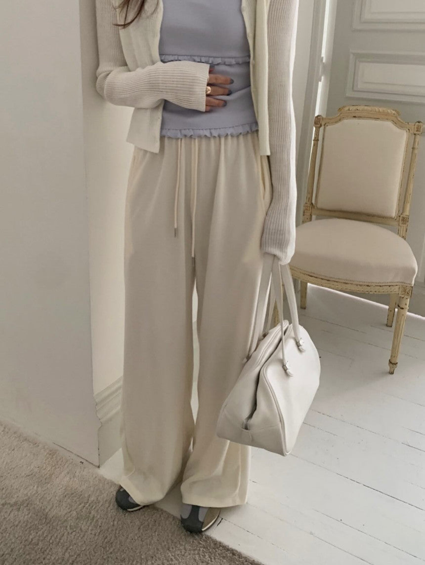 Stay banding pants-4col