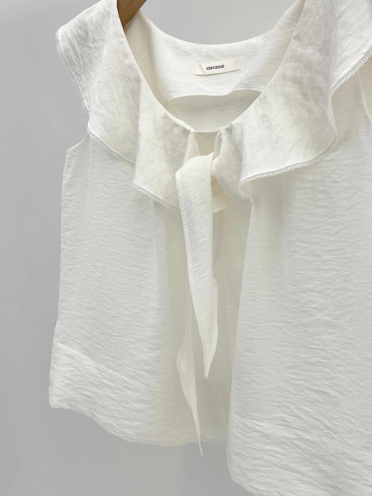 Lua ribbon frill blouse