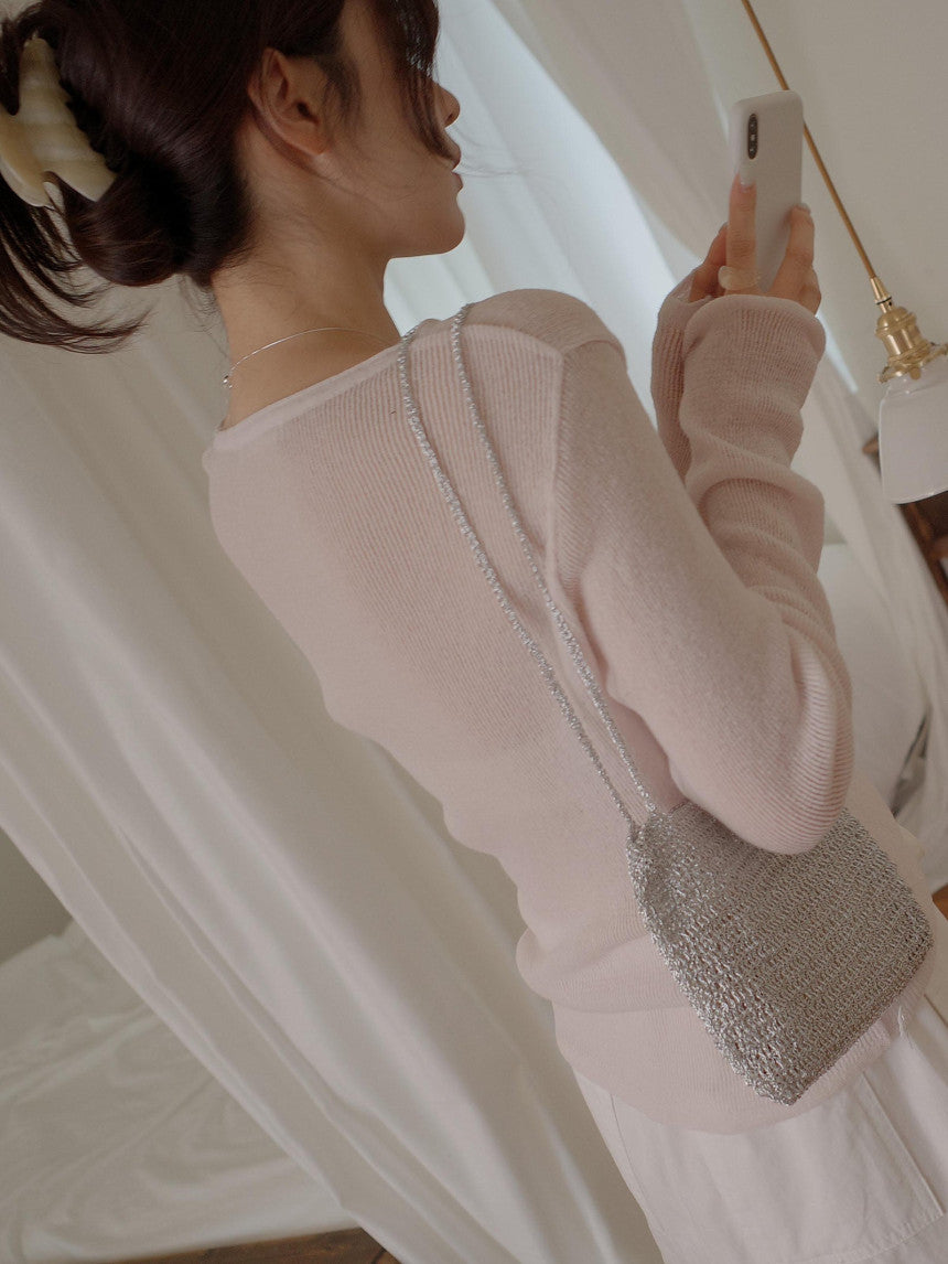 Nudy rib linen knit-4col