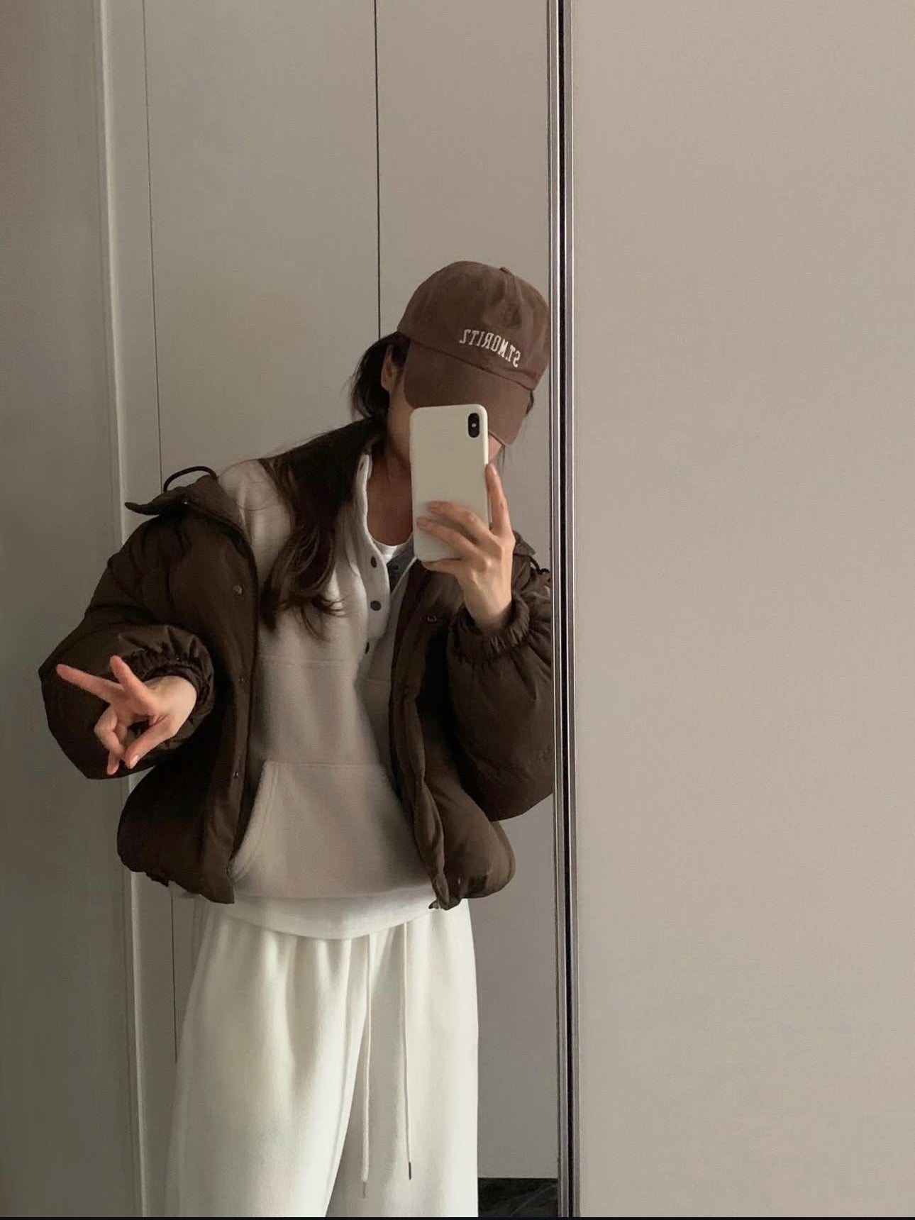 liter snow 2way fleece straight pants-2col