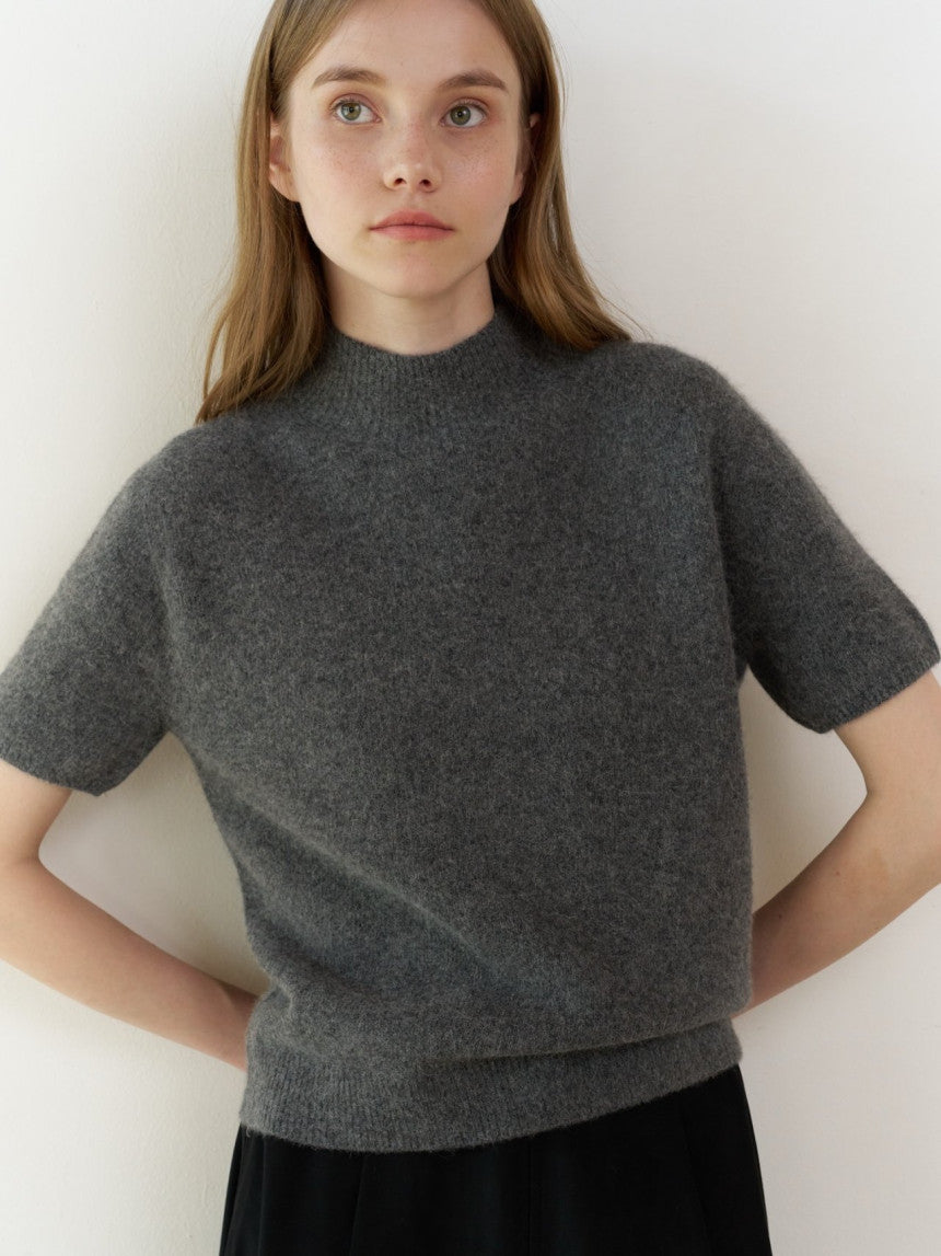 Verona fox half turtle neck knit-3col