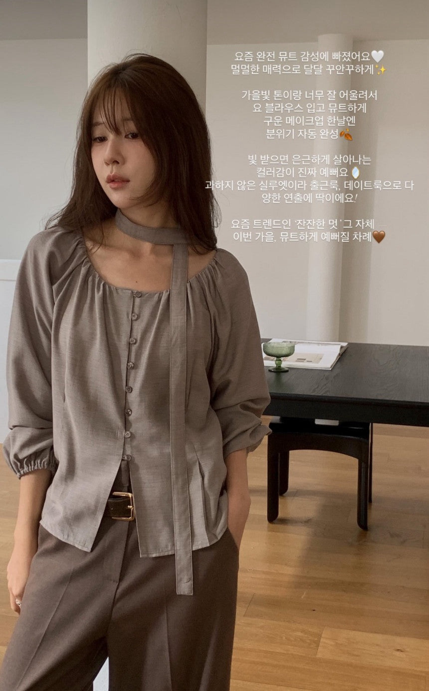 Mute wool blouse-4col