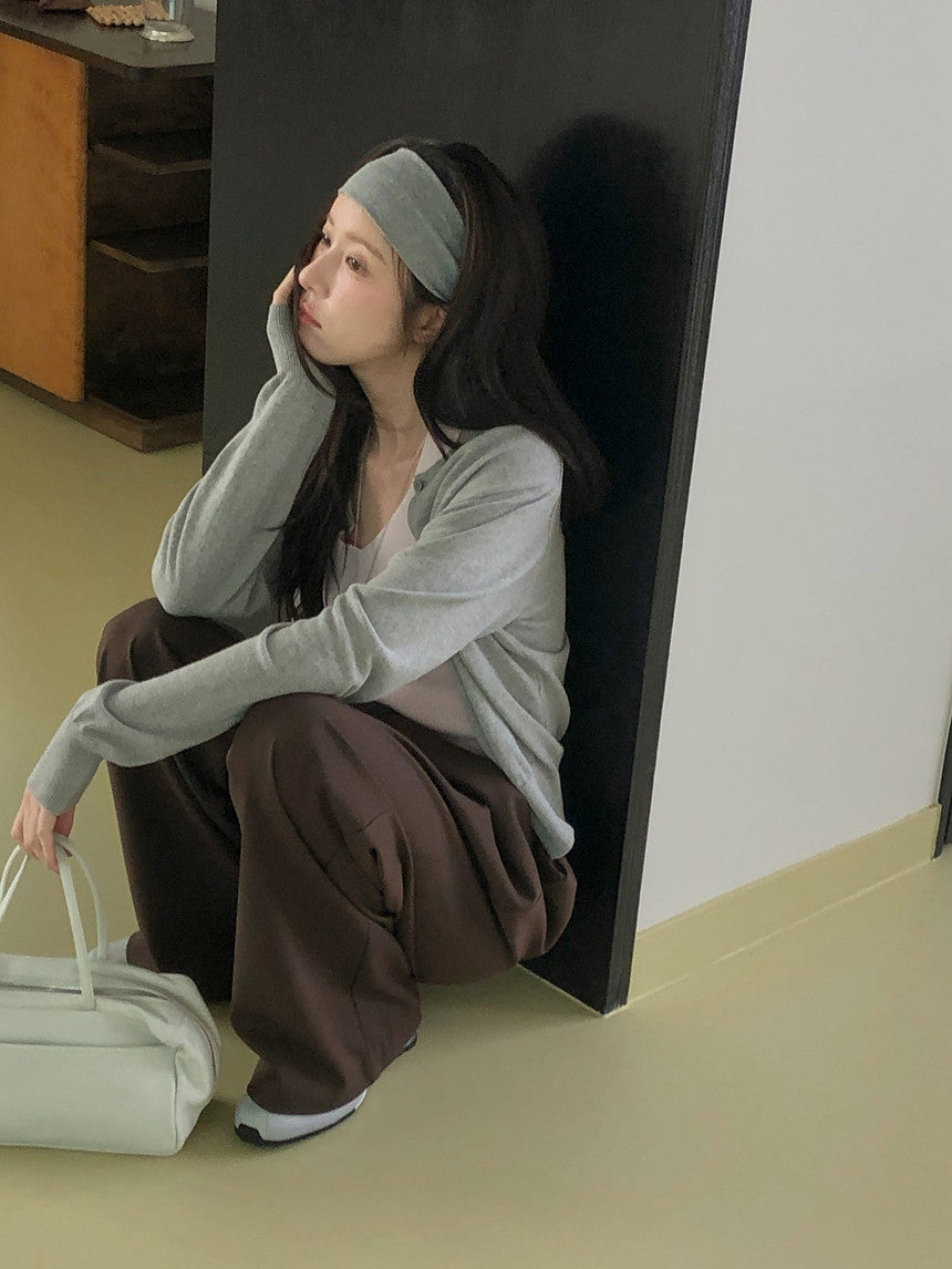 mousse wool slacks-3col