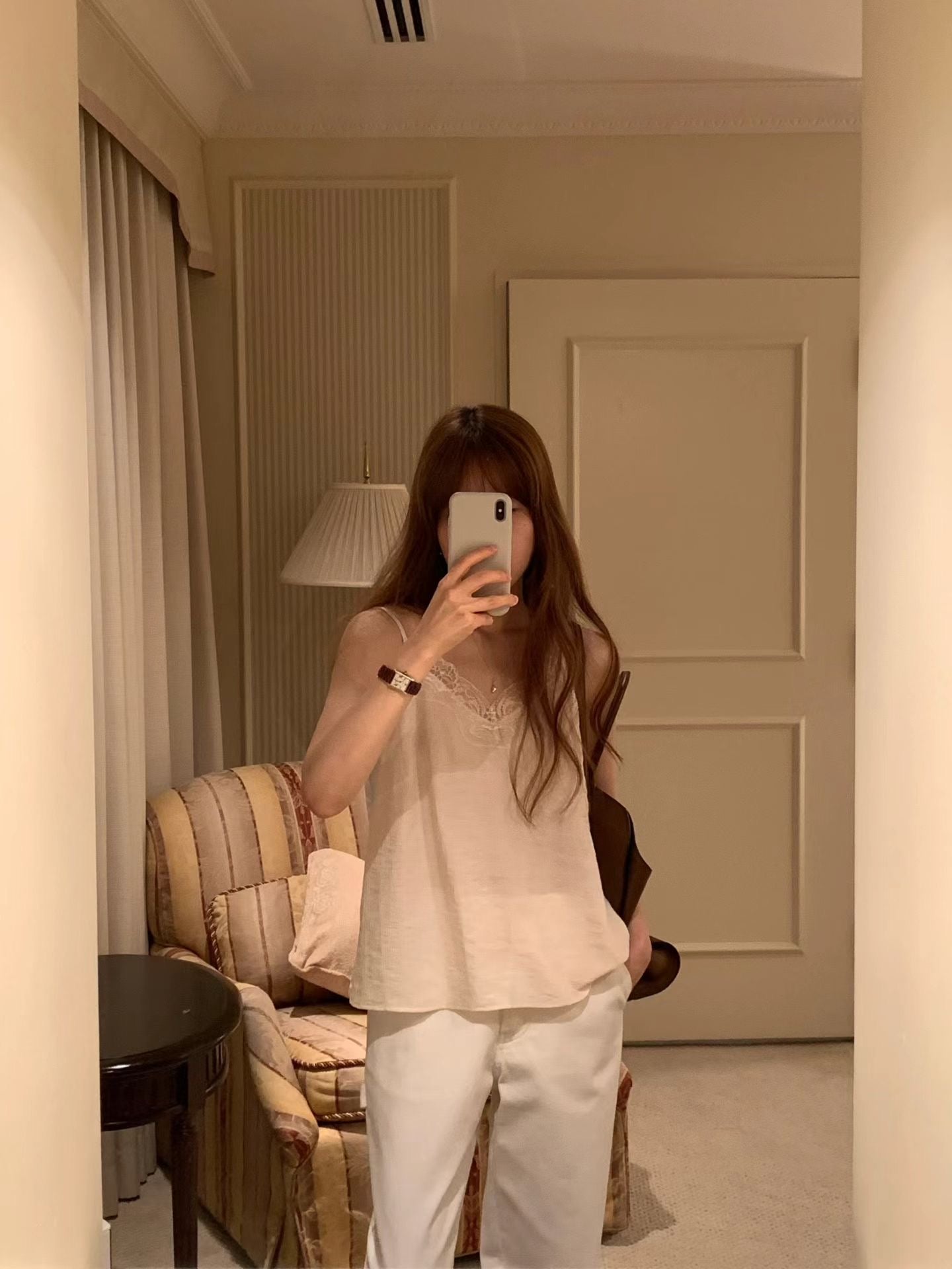 Ounce camisole lace blouse-2col