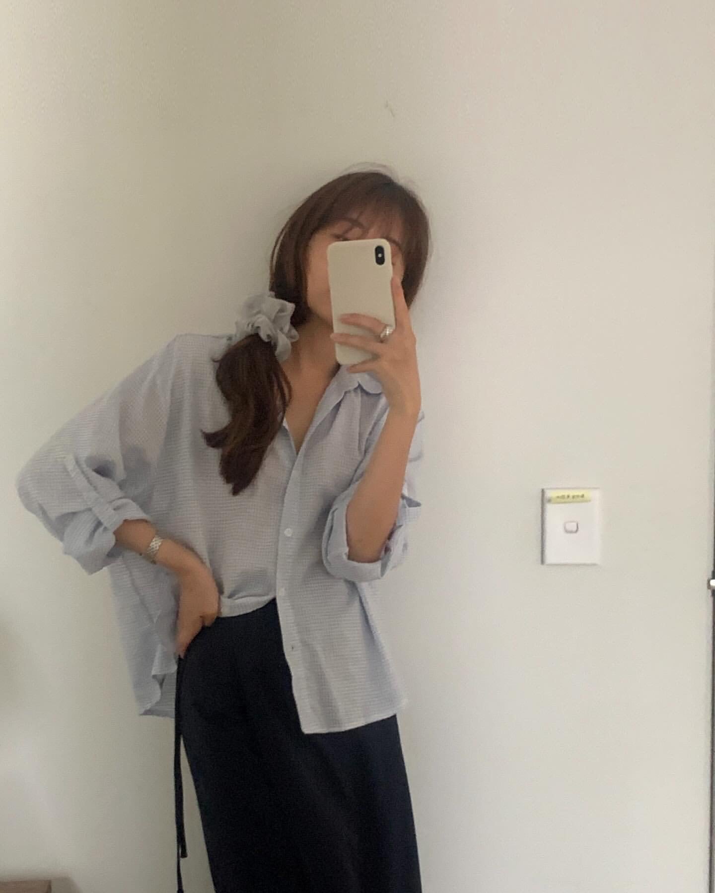 liter yuko roll up shirt-2col