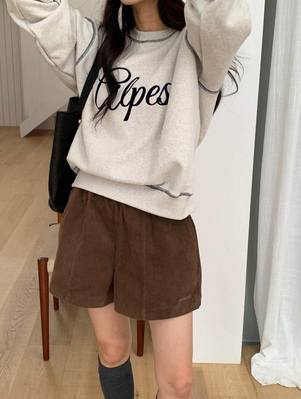 swan corduroy shorts-2col