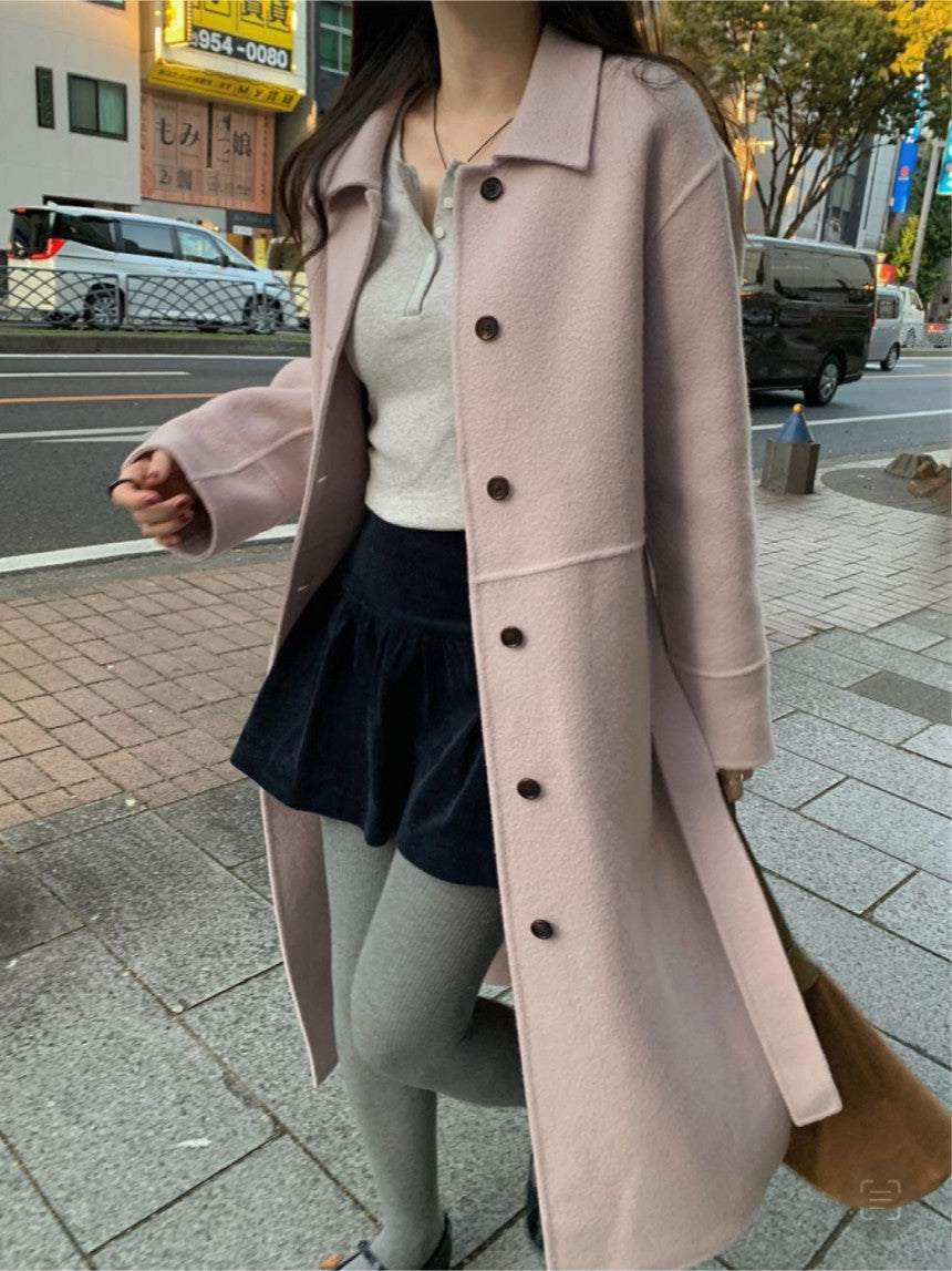 Corduroy frill skirt-2col