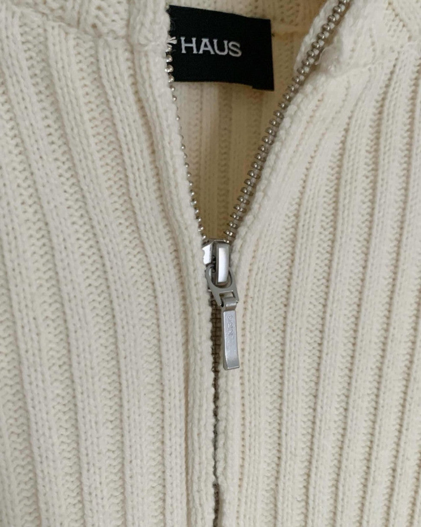 Haus ralph zip up knit cardigan