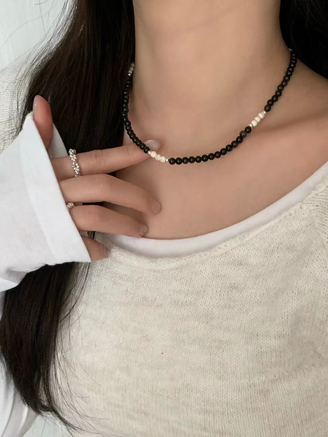 Onyx Fossil Necklace