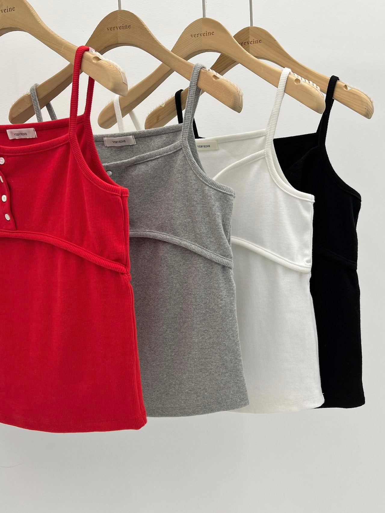 Nive henley strap sleeveless-4col