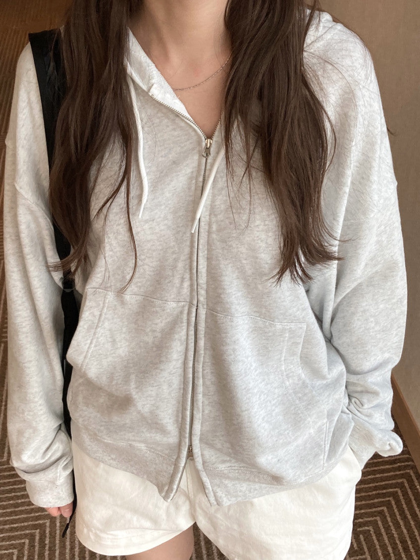 summer 2way hood zip up-2col