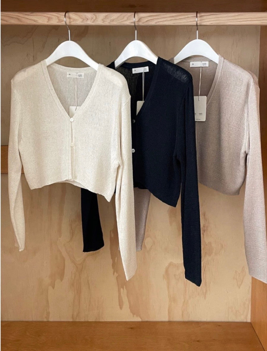 deondo linen bolero cd&sleeveless-2col