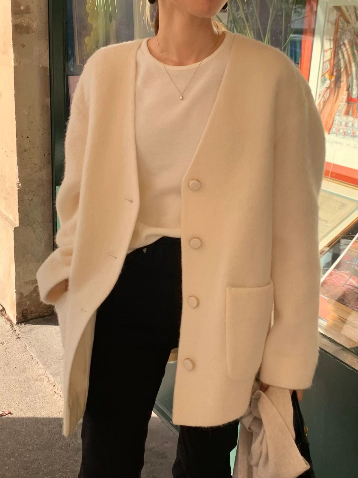 Ounce ven alpaca half coat