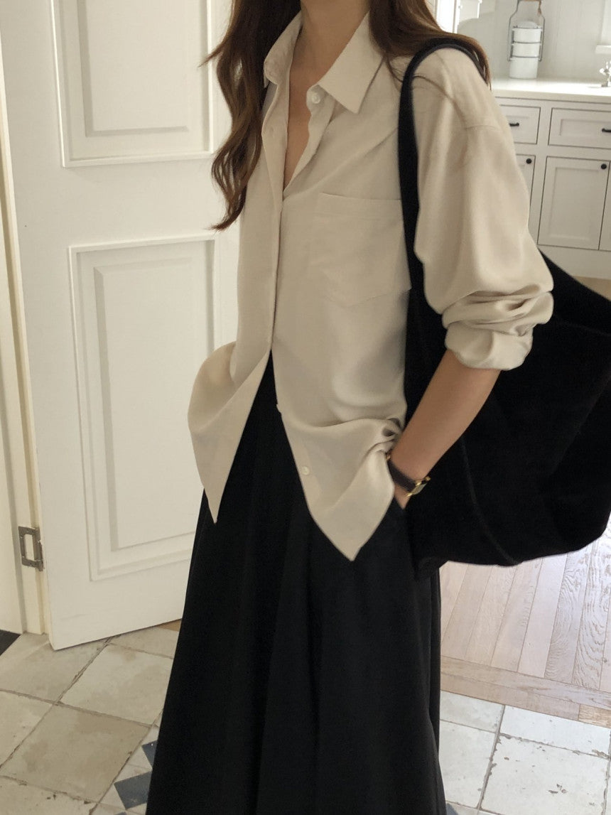 Lumiere napping tencel shirt-4col