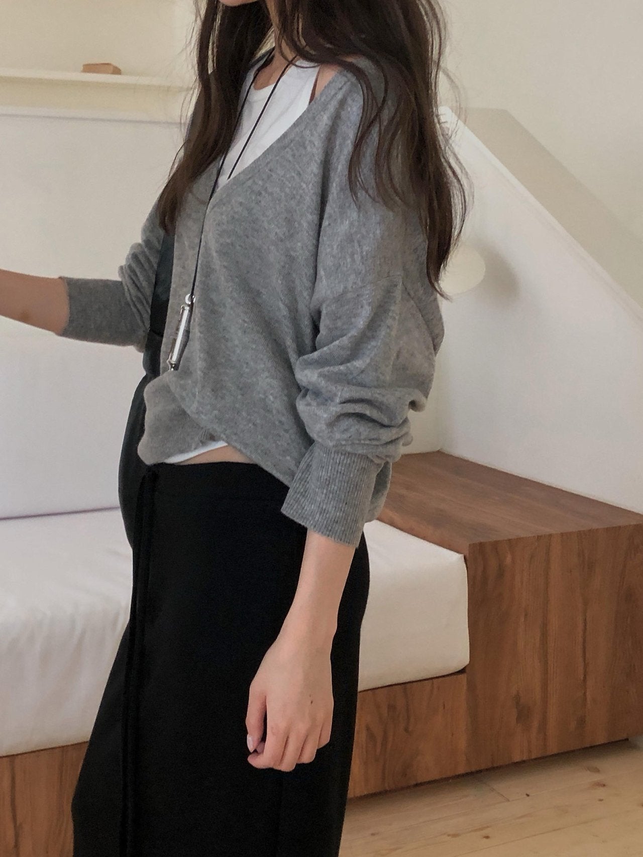 low neck knit-3col